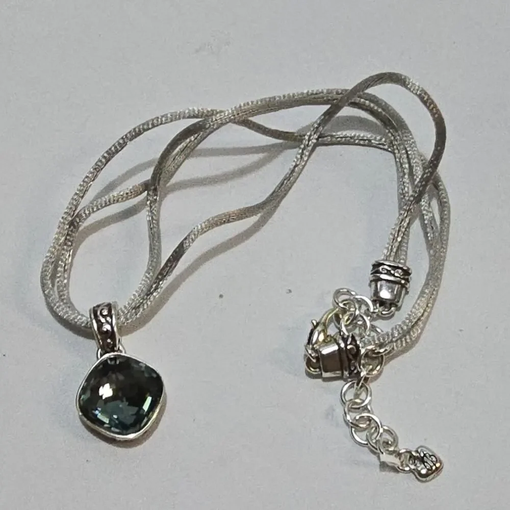 Brighton Venus Rising Aqua‎ Grey Jeweled Necklace
